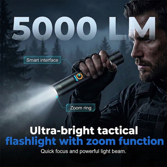 Ultra-Bright Tactical Flashlight with Zoom Function