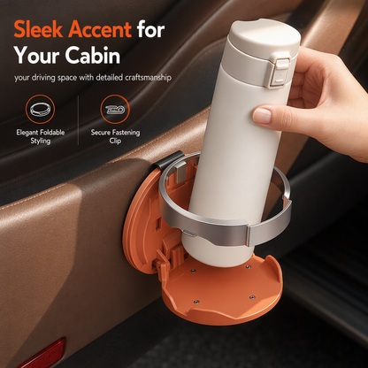 📢📢40% OFF !! ⏰Multifunctional Foldable Car Door Cup Holder Large Diameter Drink and Water Bottle Storage Rack
