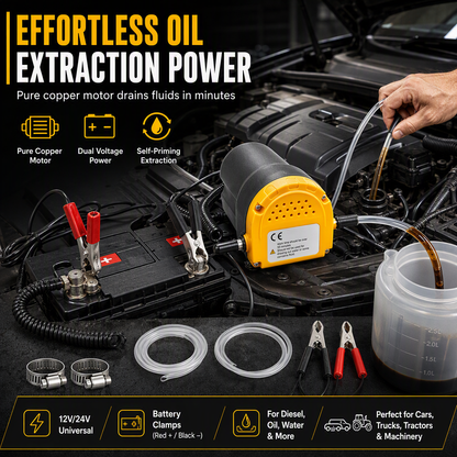 📢📢40% OFF !! ⏰12V 24V Portable Electric Self Priming Transfer Pump Micro Diesel Oil Extractor for Cars