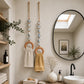 📢📢40% OFF !! ⏰ Decorative Beaded Towel Hanger with Wooden Ring – Rustic, Artisanal, Multi-use ✨