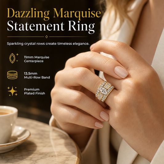 📢📢40% OFF !! ⏰Plated Cubic Zirconia Engagement Ring Fashion Jewelry