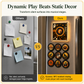 📢📢50% OFF !! ⏰ NFC Magnetic Fridge Music Box – Tap to Play, 360° Rotating LED Light 🧲