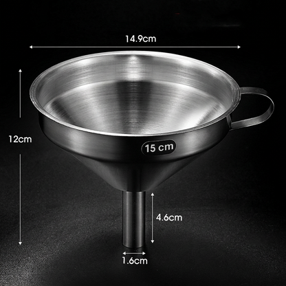 📢📢50% OFF !! ⏰ Stainless Steel Filter Funnel – Kitchen & Lab Multi-Use ✨