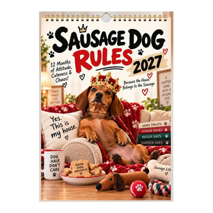 📢📢50% OFF !! ⏰💞50K+ SOLD! 🌸 50% OFF NOW! 🌸2027 Playful Dachshund Calendar