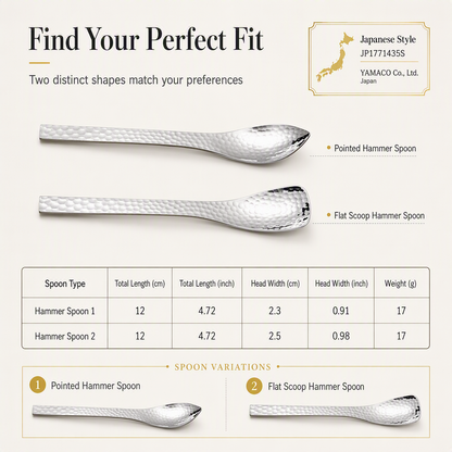 📢📢BUY 1 GET 1 FREE !! ⏰Stainless Steel Hammered Dessert Spoon🥄🍰