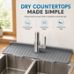 💧 LIMITED-TIME 49% OFF! 🧽 Food Grade Silicone Faucet Splash Guard Mat – Drain Fast, Flexible, Cuttable ✨
