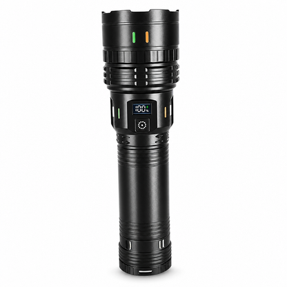 🔦 50% OFF! Rechargeable LED Flashlight – Zoomable Beam, Alloy Body & OLED Power Display for Camping 🏕️✨