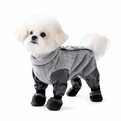 ⏳Limited-time 50% off⏰Waterproof Four-Legged Dog Jumpsuit with Covered Feet Dirtproof Warm Autumn Winter Pet Smock with Leash Hole🦮🎽