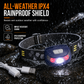 🔦 Smart Sensor Headlamp: Hands-Free, 5 Light Modes, USB Rechargeable, IPX4