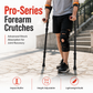 Folding Forearm Crutches Non Slip Elbow Crutches for Fracture Rehabilitation and Mobility Aid