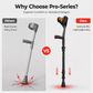 Folding Forearm Crutches Non Slip Elbow Crutches for Fracture Rehabilitation and Mobility Aid