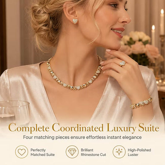 📢📢40% OFF !! ⏰ Classic Heart 4-Piece Jewelry Set
