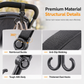 2 Pack 360 Degree Rotatable Double Stroller Hooks Multifunctional Baby Stroller Hanger Clips for Bags