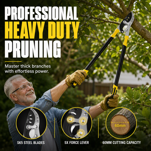 📢📢50% OFF !! ⏰Heavy Duty Garden Loppers for Thick Branches Labor Saving Fruit Tree Pruning Shears