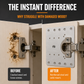Universal Stainless Steel Cabinet Hinge Repair Plate Kit with Screws for Furniture Cupboard Door
