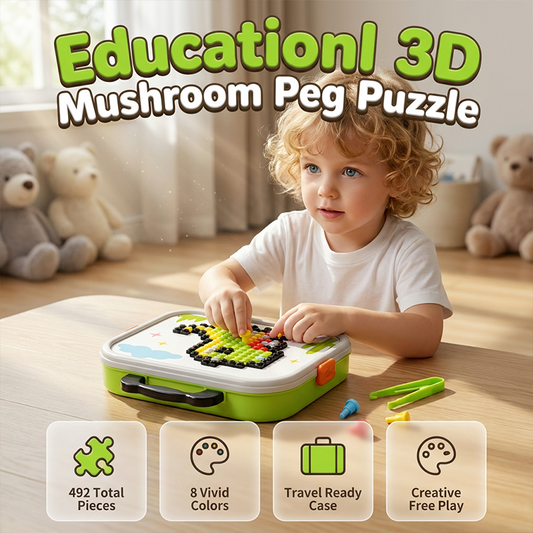 📢📢40% OFF !! ⏰Creative 3D Mushroom Peg Puzzle