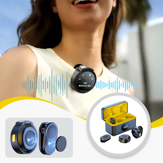 📢📢40% OFF !! ⏰ Wireless Lavalier Mic – Noise cancellation & clear voice ✨