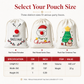 Christmas Cotton Linen Drawstring Gift Bags with Red Nosed Elk and Santa Claus Patterns for Holiday Candy and Favors 15x20cm