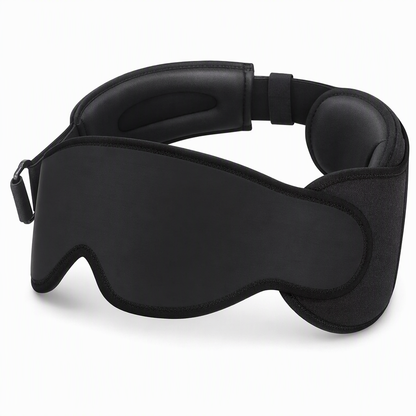Integrated Memory Foam Travel Pillow and 3D Blackout Sleep Eye Mask Set for Travel Neck Support