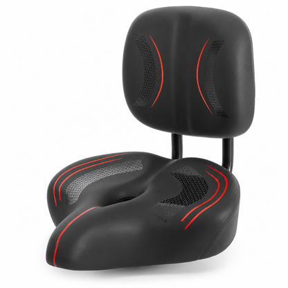 🚲 Save 50%! 🪑 Wide Bicycle Saddle – Backrest & oversized comfort for e-bikes ✨