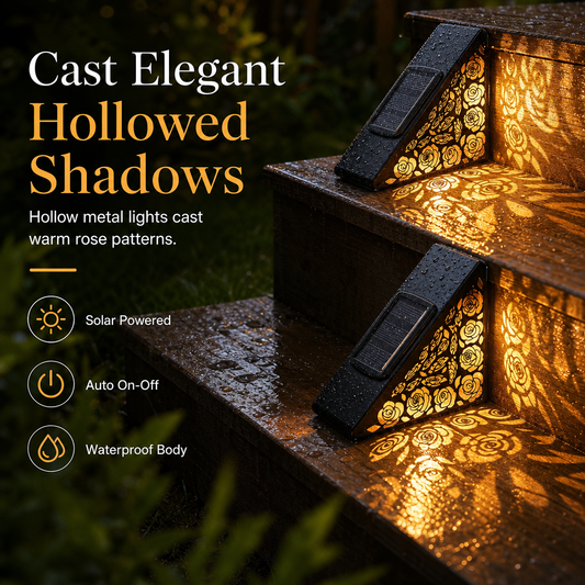 Outdoor Solar Powered Step Light for Stairs Decks and Pathways