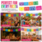 Mexican Plastic Banner Day of the Dead Paper Cut Style Garland for Cinco de Mayo and Halloween Party