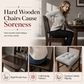 Christmas Plaid Chair Pad Thickened Non Slip Seat Cushion with Ruffled Removable and Washable Dining Chair Cushion for Office and Home