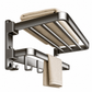 🚿 71% OFF! ✨ No Drill Double Folding Bathroom Towel Rack – Space-Saving Dual Foldable Shelves, Instant Vacuum Suction Lock & Rustproof Space Aluminum – Heavy-Duty Carbon Steel Frame with Hooks for Mess-Free Walls 🧺