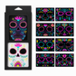 Halloween Scary Big Mouth Temporary Tattoos Waterproof Face Stickers Horror Decals for Cosplay Makeup Party