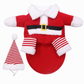 Christmas Pet Costume for Dogs and Cats Autumn Winter Holiday Outfits featuring Santa Claus Suits and Snowflake Capes