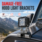 ⏳Time-Limited Special⏰ 1 Pair Car Engine Hood LED Light Bar Mounting Brackets Clamp Holders for Work Lights Modification