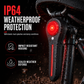 Rechargeable Bicycle Brake Taillight Bike Rear Safety Light for Road and Mountain Cycling