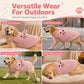 Warm Fleece Lined Pet Vest with Cartoon Embroidery for Dogs and Cats