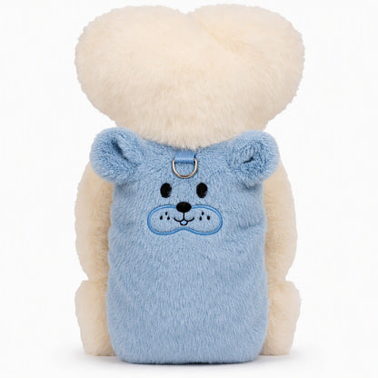 Warm Fleece Lined Pet Vest with Cartoon Embroidery for Dogs and Cats