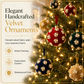 8cm Velvet Christmas Ball Ornament Foam Hanging Bauble for Christmas Tree Decoration