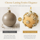 8cm Velvet Christmas Ball Ornament Foam Hanging Bauble for Christmas Tree Decoration