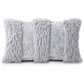 Nordic Soft Velvet Patchwork Throw Pillow Cover 45x45cm Square Plush Cushion Case for Sofa Living Room