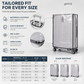 📢📢50% OFF !! ⏰ Thickened Waterproof Clear PVC Luggage Cover – Scratch-Resistant Transparent Suitcase Protector with Handle Cutouts ✈️