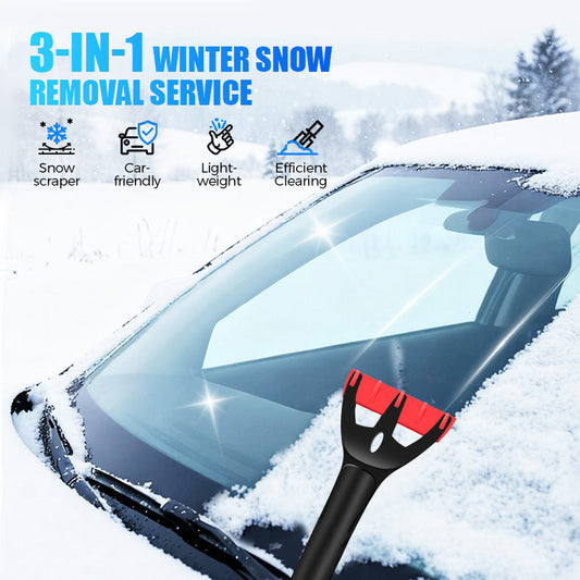 📢📢50% OFF !! ⏰Multifunctional Car Snow Shovel with Ice Scraper & Brush