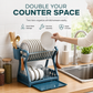 🍽️ LIMITED-TIME 50% OFF! ⚡ Multi-Layer Steel Dish Drying Rack – Vertical Storage, Drip Tray, Tool-Free Install ✨