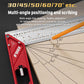 Multi-Functional Woodworking Square Ruler with Aluminum Base