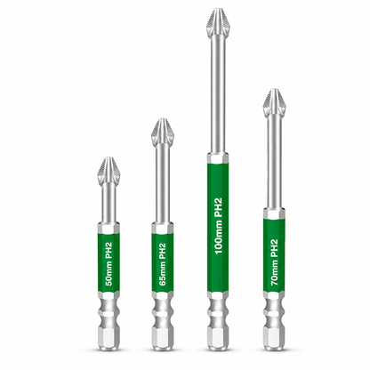 Magnetic Impact Resistant Phillips Screwdriver Bit Set Non Slip Twill High Hardness Cross Drill Bits for Electric Screwdrivers