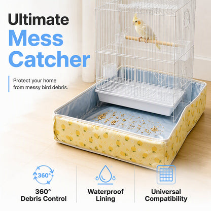 📢📢40% OFF !! ⏰Waterproof Bird Cage Bottom Splash Guard and Seed Catcher 60x60cm Dustproof Cover for Parrots Budgies and Cockatiels
