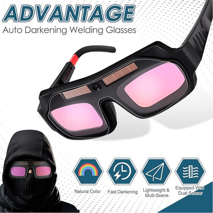 📢📢40% OFF !! ⏰Solar-Powered Auto-Light-Changing Welding Glasses