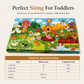 Kids DIY Felt Story Board Set 104x75 cm Farm Animal Theme Interactive Storytelling Wall Toy for Toddlers Early Learning