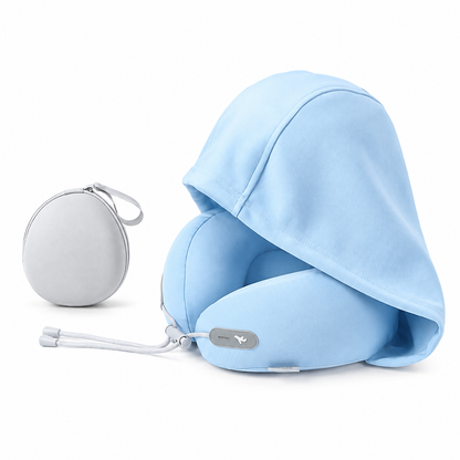 📢📢40% OFF !! ⏰Hooded Travel Neck Pillow with Carrying Pouch