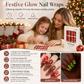 📢📢50%  OFF !! ⏰ Christmas Glitter Nail Wraps – Waterproof, luminous & nail file included ✨