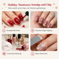 📢📢50%  OFF !! ⏰ Christmas Glitter Nail Wraps – Waterproof, luminous & nail file included ✨