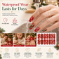 📢📢50%  OFF !! ⏰ Christmas Glitter Nail Wraps – Waterproof, luminous & nail file included ✨