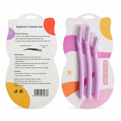 📢📢50%  OFF !! ⏰Brow Grooming Set – Guarded Stainless Steel Blades for Precise Eyebrow Shaping at Home ✨